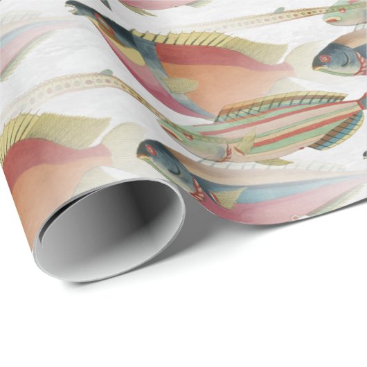Tiefsee-Wunderbarer Fisch-Papier-Wrap Geschenkpapier (Rolleneckpunkt)