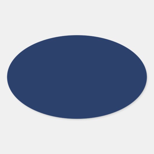 Tiefseeblau Ovaler Aufkleber (Vorderseite)