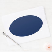 Tiefseeblau Ovaler Aufkleber (Umschlag)