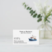 Tiefseefischboot Visitenkarte (Stehend Vorderseite)