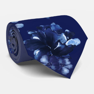 Tiefseefischerei Blauer Blumenzwiebeln Krawatte