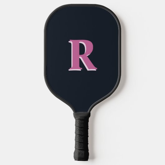 Tiefseefischerei mit Monogramm Pickleball Schläger (Rückseite)