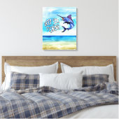 Tiefseefischerei Schwertfisch Canvas drucken Leinwanddruck (Insitu (Schlafzimmer))