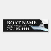 Tiefseefischjacht mit Billfisch Autoaufkleber (Vorne)