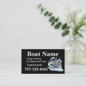 Tiefseefischjacht mit Billfisch Visitenkarte (Stehend Vorderseite)