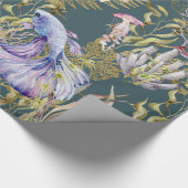 Tiefseegarnelen-Goldschimmer-Unterwasser-Korallenf Geschenkpapier (Ecke)