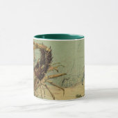 Tiefseegarnelen, Vintage Meerestiere Tasse (Zentrum)