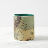 Tiefseegarnelen, Vintage Meerestiere Tasse (Zentrum)