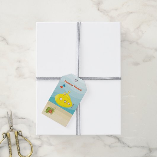 Tiefseegarnelenuntersee Geschenkanhänger (Mit Garn)