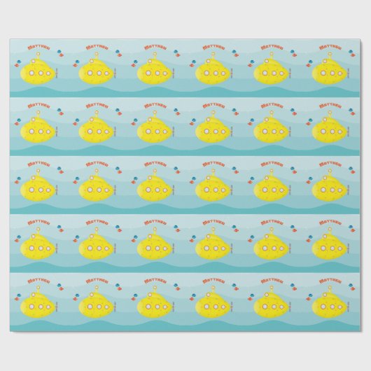 Tiefseegarnelenuntersee Geschenkpapier (Flach)