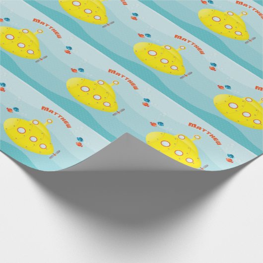 Tiefseegarnelenuntersee Geschenkpapier (Ecke)