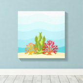 Tiefseegarnelenuntersee Leinwanddruck (Insitu (Holzboden))