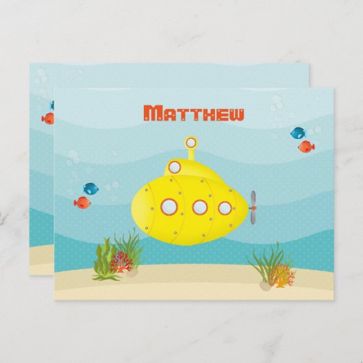 Tiefseegarnelenuntersee Postkarte (Vorne/Hinten)