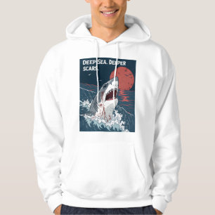Tiefseehaar Narben Großer Weißer Hai Hoodie