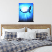Tiefseehai-Silhouette Leinwanddruck (Insitu (Schlafzimmer))