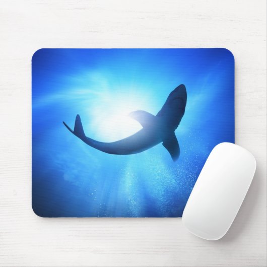 Tiefseehai-Silhouette Mousepad (Mit Mouse)