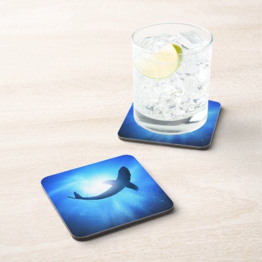 Tiefseehai-Silhouette Untersetzer (Rechte Seite)