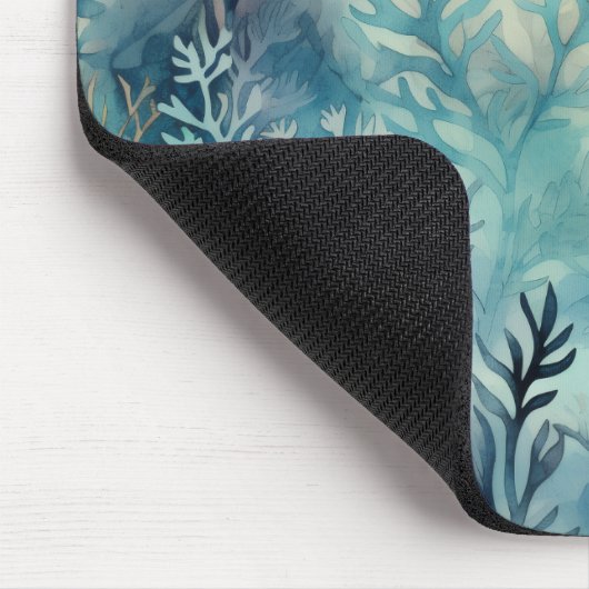 Tiefseekorallenriff Blaues Aquamarines Meer Mousepad (Ecke)