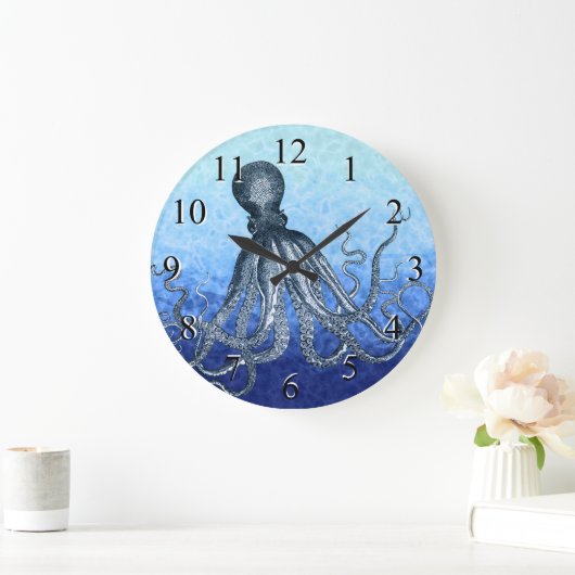 Tiefseeloctopus Große Wanduhr (Zuhause)