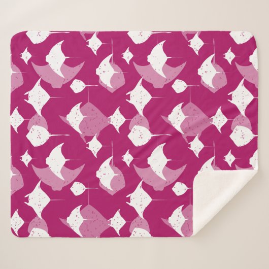 Tiefseetauchen Himbeere Rosa und Weiß Sherpadecke (Vorderseite (Horizontal))