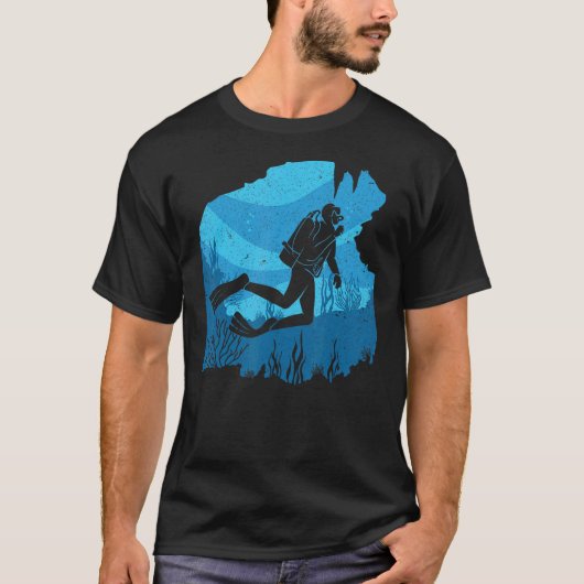 Tiefseetauchen Tauchen T-Shirt (Vorderseite)