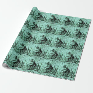 Tiefseetaucher im Vintage-Stil Geschenkpapier