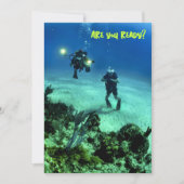 Tiefseetaucher-Lehrerin - Begrüßungskarte Einladung (Vorderseite)