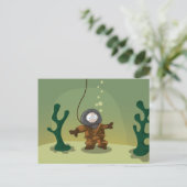 Tiefseetaucher Postkarte (Stehend Vorderseite)