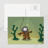 Tiefseetaucher Postkarte (Vorne/Hinten)