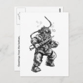Tiefseetaucher-Postkarte Postkarte (Vorne/Hinten)