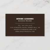 Tiefseetaucher, Tauchlehrer Visitenkarte (Rückseite)
