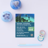 Tiefseetaucher, Tauchlehrer Werbung Flyer (Einzeln)