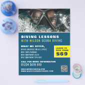 Tiefseetaucher, Tauchlehrer Werbung Flyer (Einzeln)