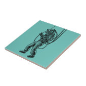 Tiefseetaucher - Vintager Arm Fliese (Seite)