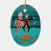 Tiefseetaucher Weihnachten Keramik Ornament (Vorne)
