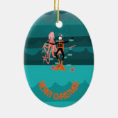Tiefseetaucher Weihnachten Keramik Ornament (Hinten)