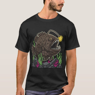 Tiefseeteufel leuchtendes Licht T-Shirt