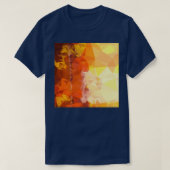 Tiefseffron Orange Abstrakt Low Polygon Backgroun T-Shirt (Design vorne)
