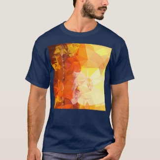 Tiefseffron Orange Abstrakt Low Polygon Backgroun T-Shirt