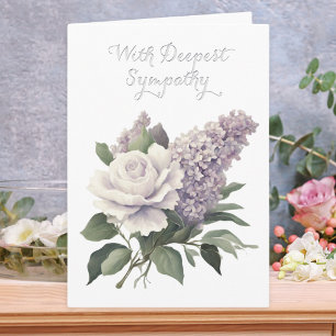 Tiefste Anteilnahme Elegante Florale Leere Innense Karte