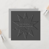 tiefstes Beileid Beileid Loss Star Gray Karte (Vorderseite/Rückseite Beispiel)