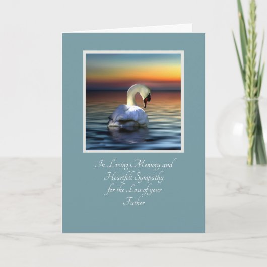 tiefstes Beileid für den Verlust Ihres Vaters Vate Karte (Vorderseite)