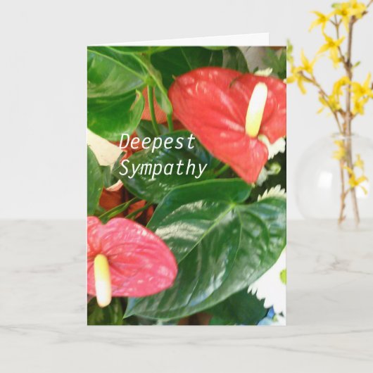 tiefstes Beileid Karte (Gelbe Blume)