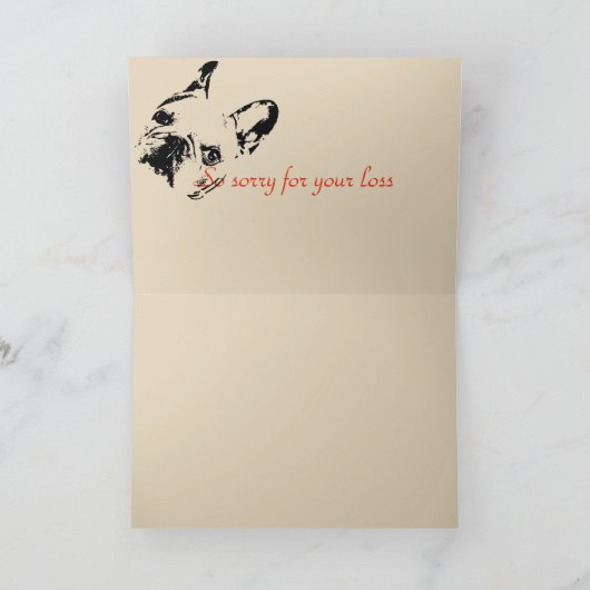 tiefstes Beileid Karte (Innenseite)