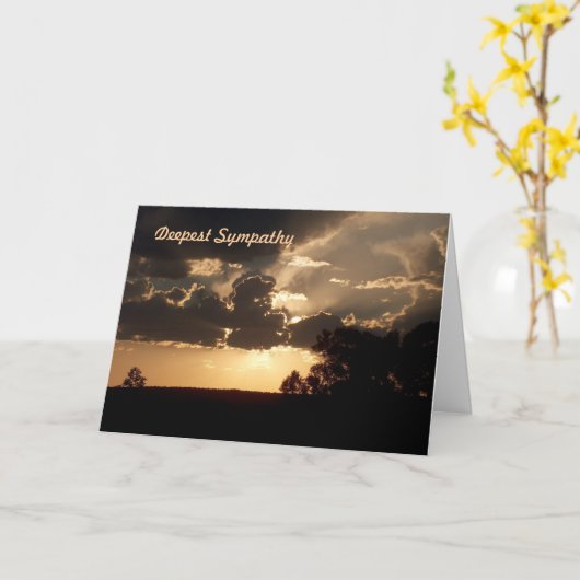 Tiefstes Beileid Karte (Gelbe Blume)