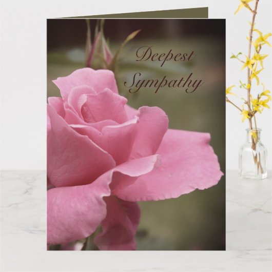 tiefstes Beileid Karte (Gelbe Blume)