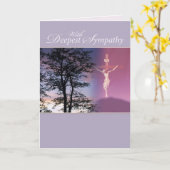 Tiefstes Beileid, religiös Karte (Gelbe Blume)