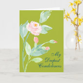 tiefstes Beileid, Sympathiekarte Karte (Gelbe Blume)