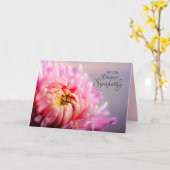 Tieftes Beileid Chrysanthemum Macro Fotokarte Karte (Gelbe Blume)