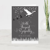 Tieftes Beileid| Geflügel Karte (Vorderseite)